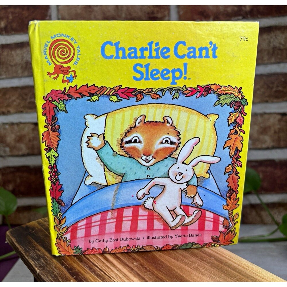 VTG 1988 Marvel Monkey Tales: Charlie Can't Sleep! Hardcover Book